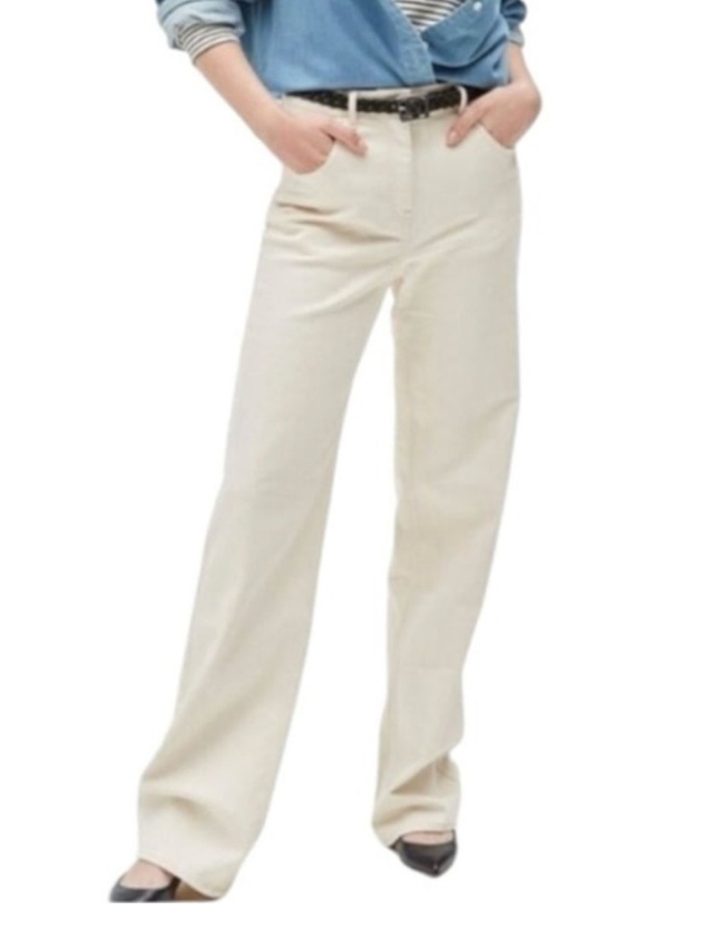 NWT Thakoon High Waisted Ecru Denim Pants Japanese Denim Size 2